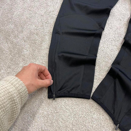 Black Nike Dri Fit trackies L y2k style joggers embroidered Swoosh logo track pants