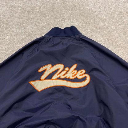 00s Nike technical windbreaker jacket M men's y2k style navy full zip coat