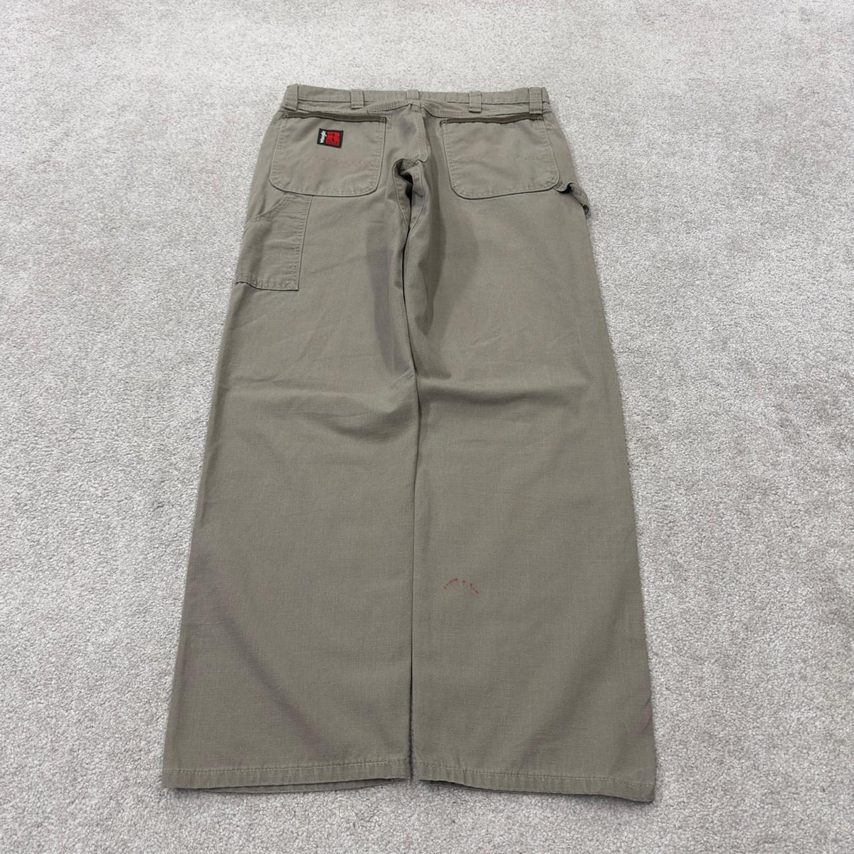 Wrangler carpenter workwear pants y2k khaki Loose leg canvasy skater work utility pants