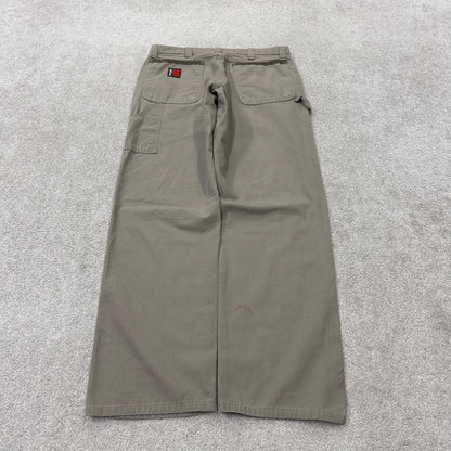 Wrangler carpenter workwear pants y2k khaki Loose leg canvasy skater work utility pants