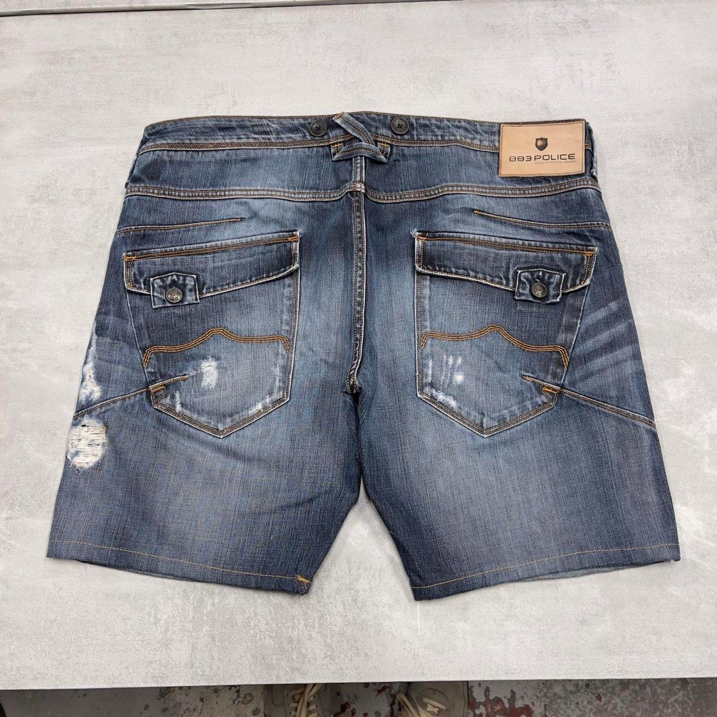 Blue Police jorts W38