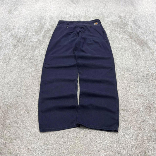 Vintage y2k Carhartt work pants navy loose skater / workwear style fire resistant trousers