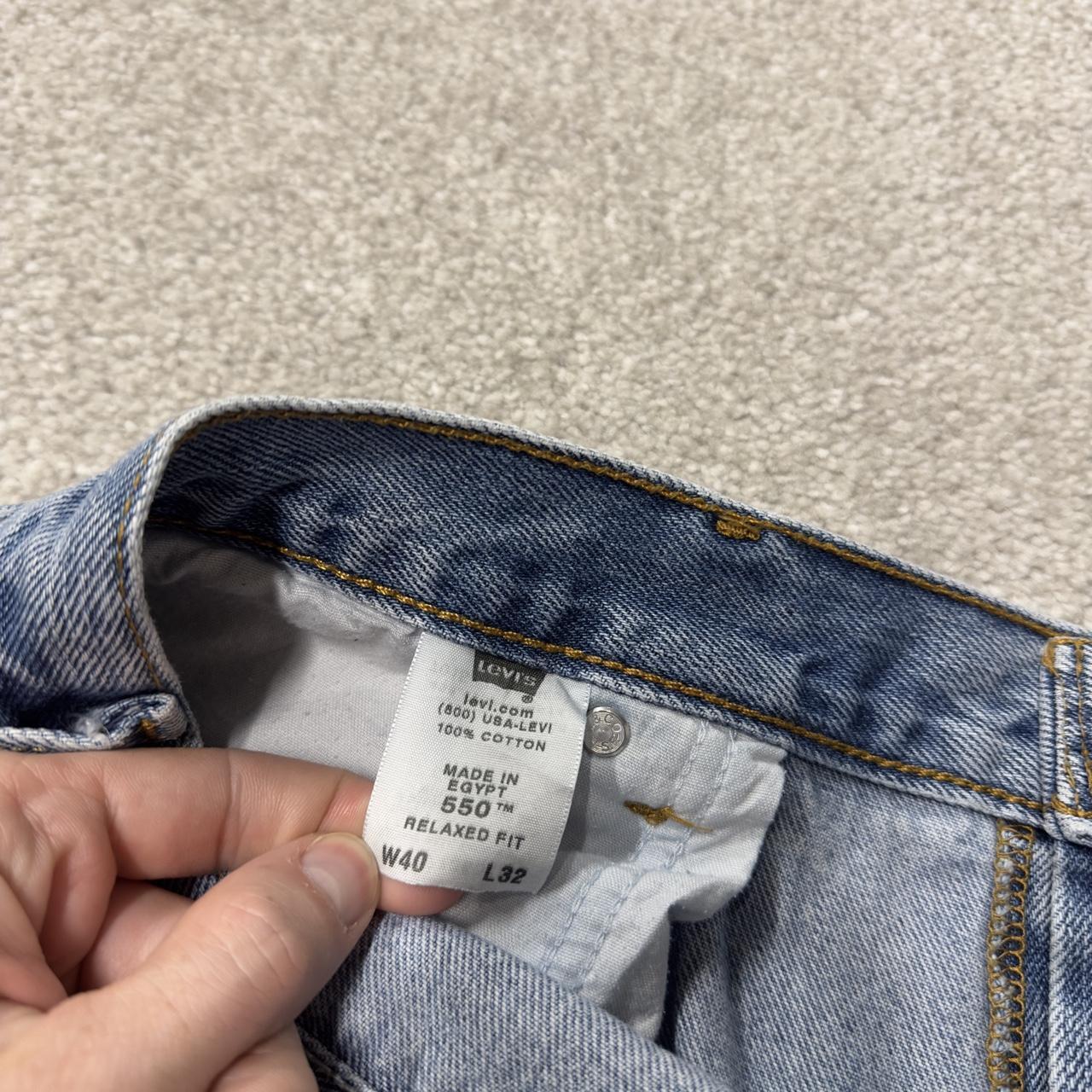 Levi’s 550 baggy jeans y2k W36L34 blue relaxed fit surf style pants red tab logo