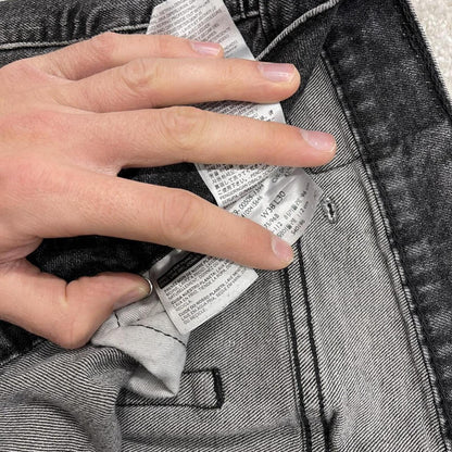 Y2k Levi's 505 jeans grey 38x30 Straight denim pants red tab logo