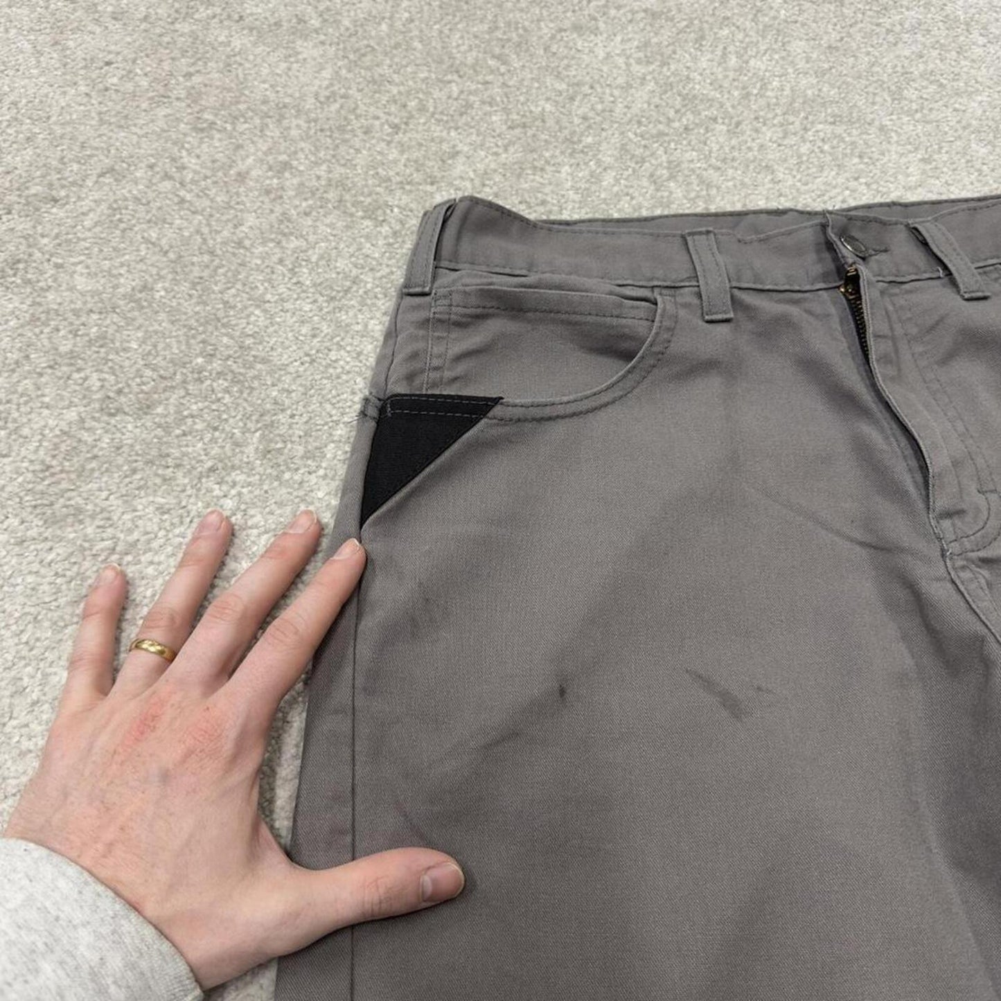 Dickies chino shorts loose grey Twill chino skater style shorts loose leg