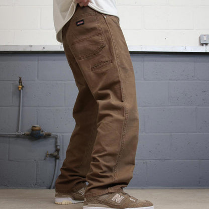 Baggy Dickies carpenter jeans W32L30 90s skate style brown thick canvas cargos