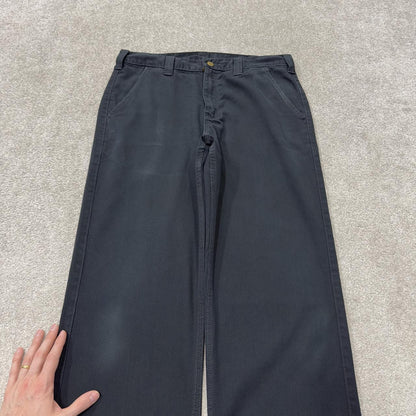 Carhartt y2k chino style trousers black Loose straight leg skater 2000s style workwear pants