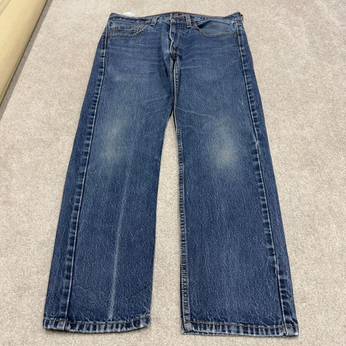 Vintage Levis 505 jeans y2k 90s skater style W34L29 blue 5 pocket 100% cotton denim pants