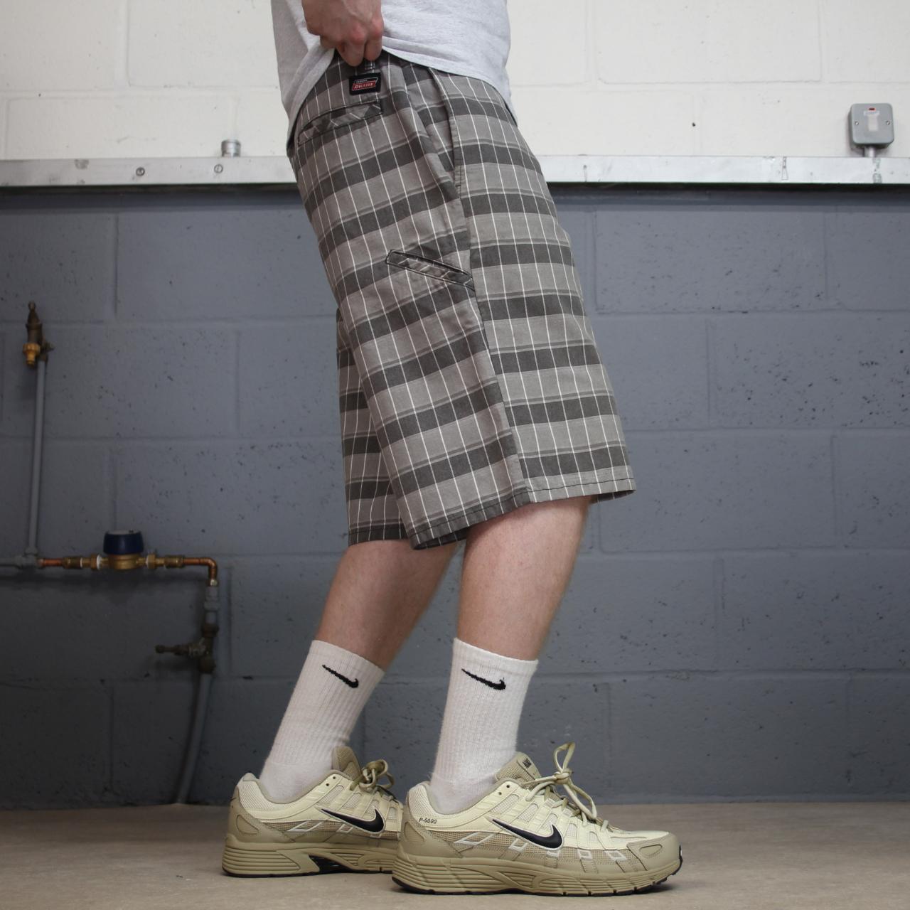 Dickies checkered chino shorts carpenter grey Chino skater / surf shorts loose fit festival