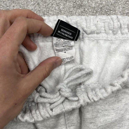 Y2k Champion Kylie sweatpants joggers cuffed grey Medium Loose THICK printed tracksuit bottoms