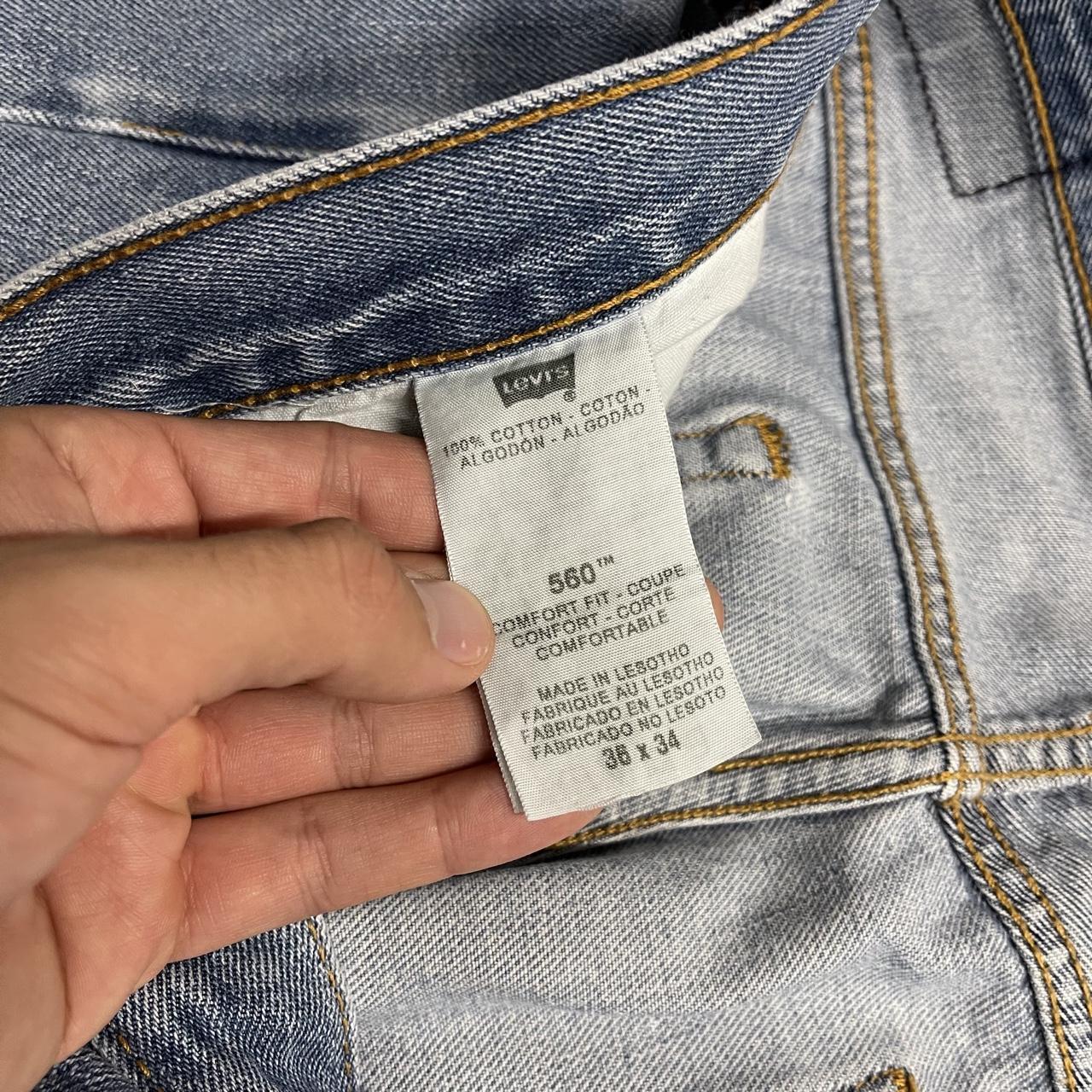 Levi's 560 baggy comfort fit jeans y2k blue Loose wide leg denim pants red tab logo