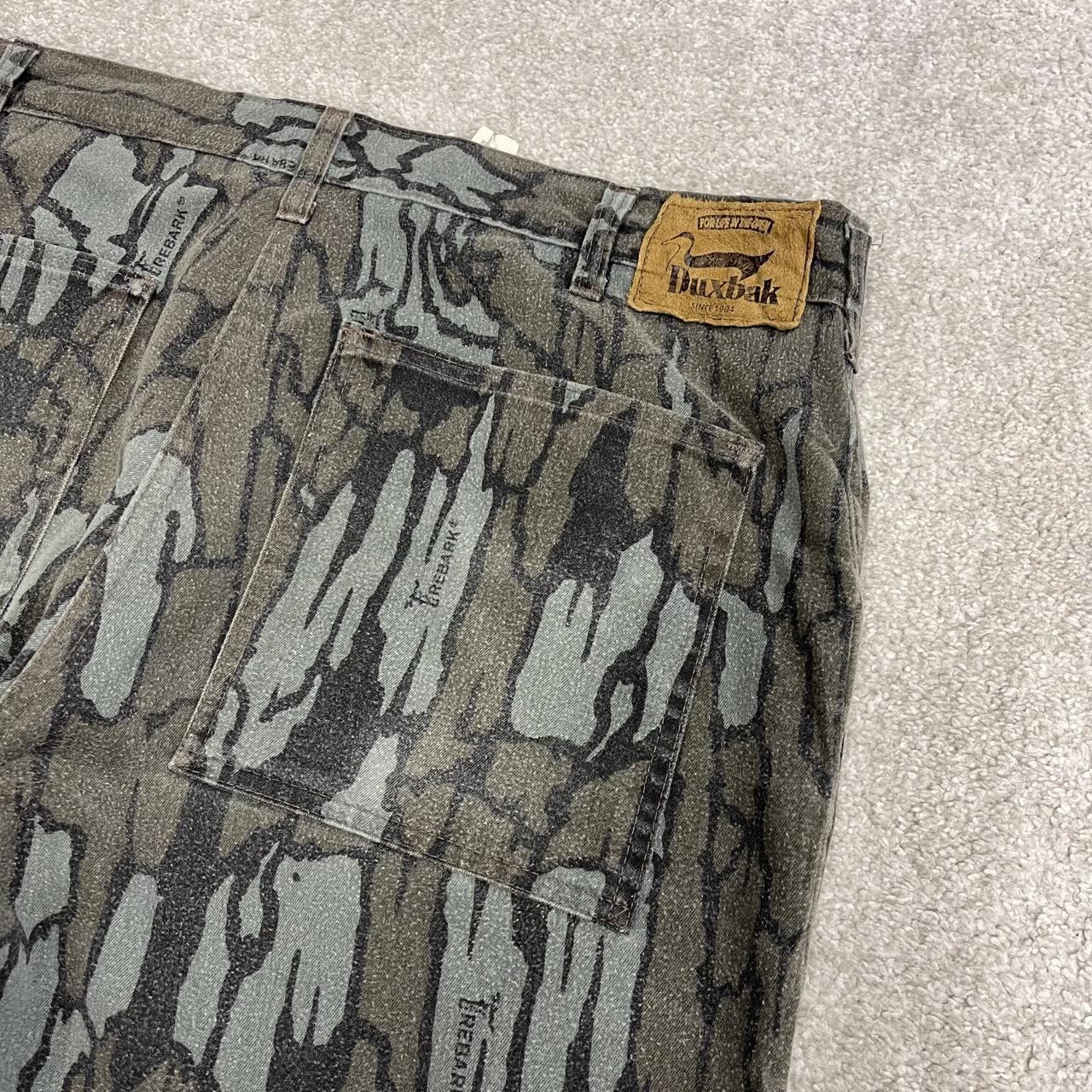Vintage Duxbak baggy camo pants grey brown Wide leg Thinsulate insulated Trebark camouflage trousers