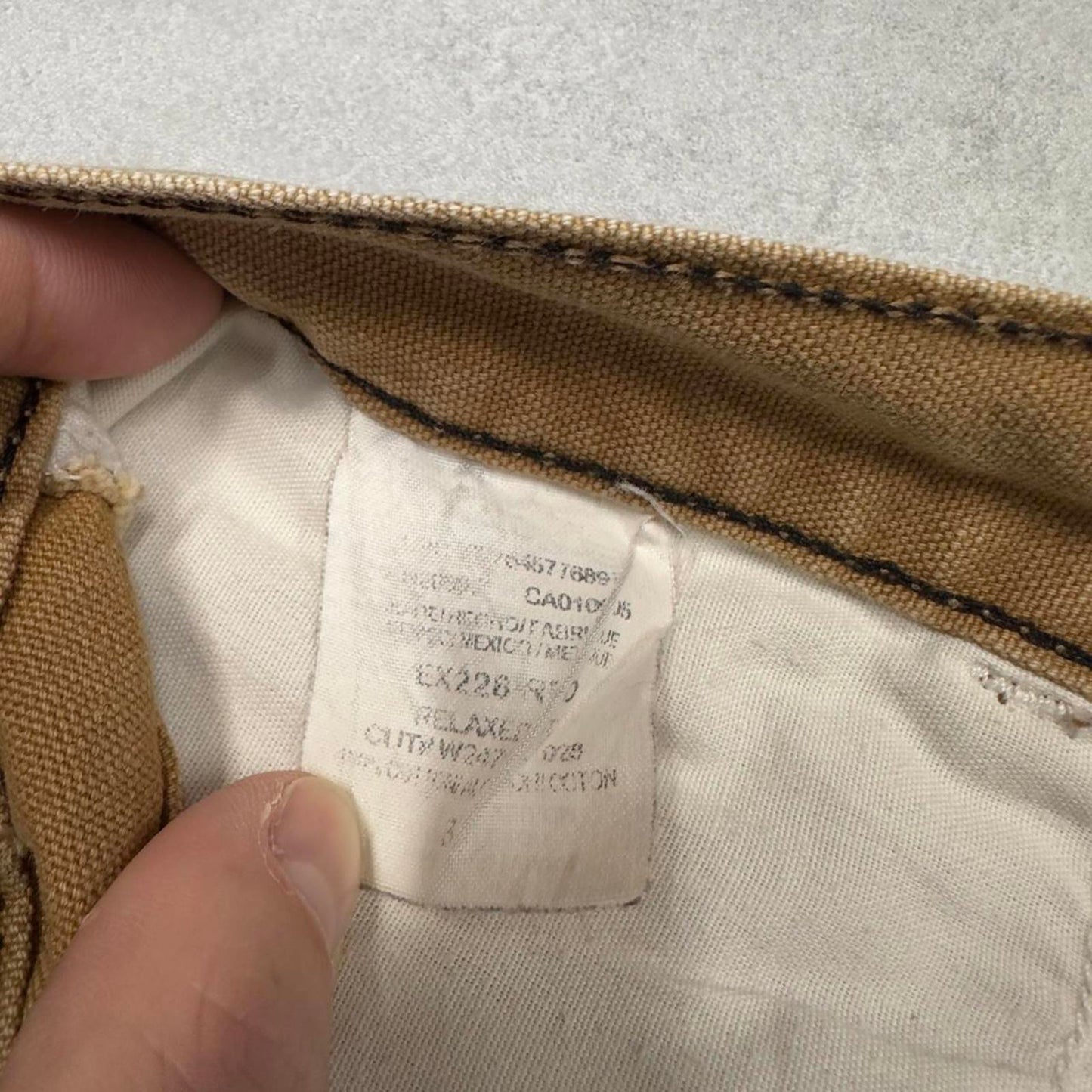 Baggy Dickies carpenter shorts W36 loose Tan canvas skater style jorts