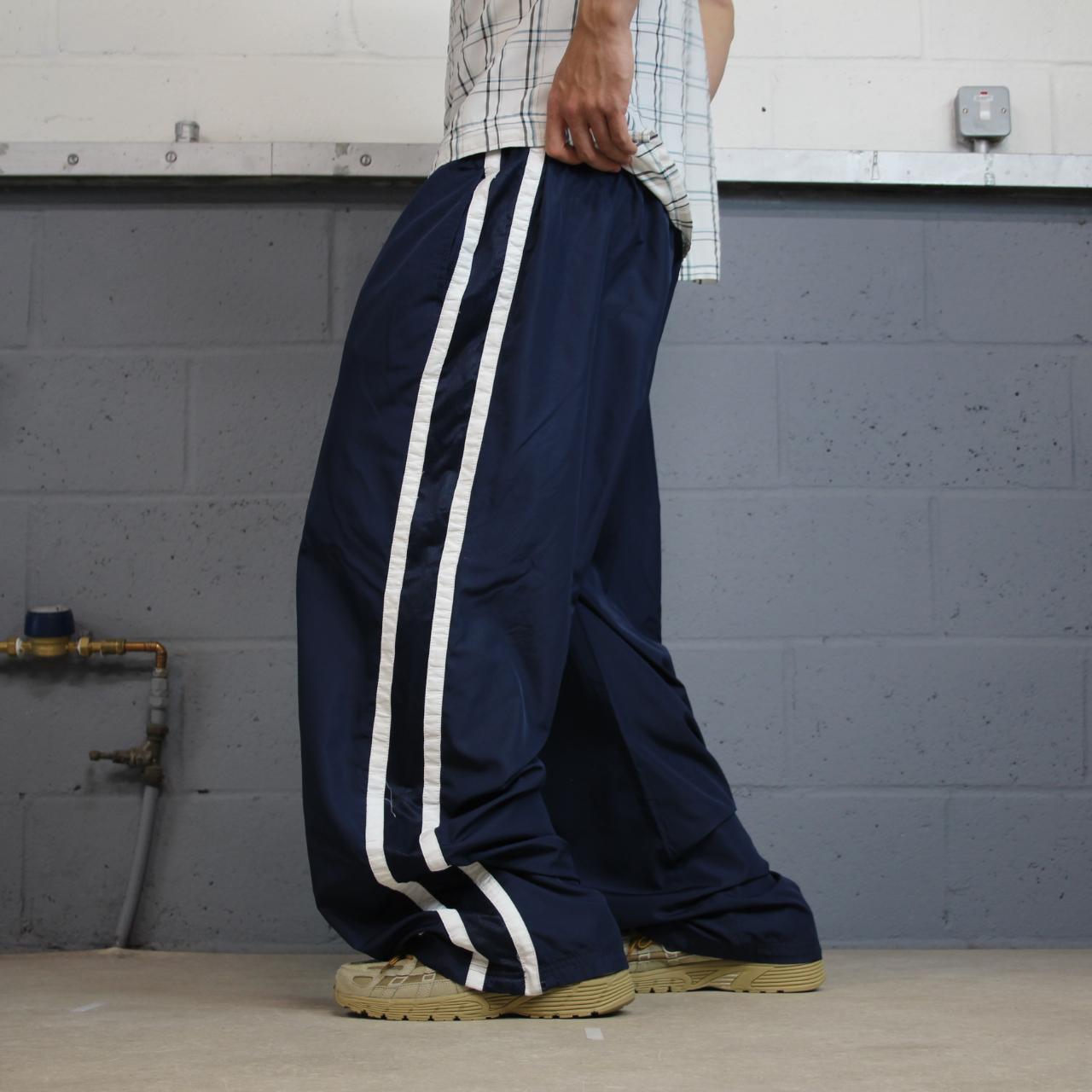 Baggy Y2K Reebok tracksuit bottoms navy XXL Wide leg casual 2000s style track pants