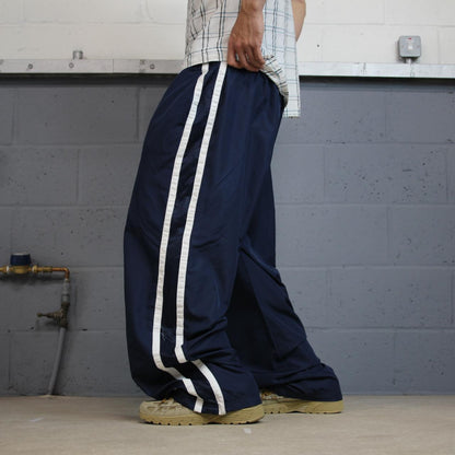 Baggy Y2K Reebok tracksuit bottoms navy XXL Wide leg casual 2000s style track pants