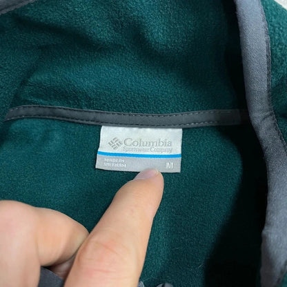 Columbia y2k technical fleece green mens medium full zip autumnal fleece