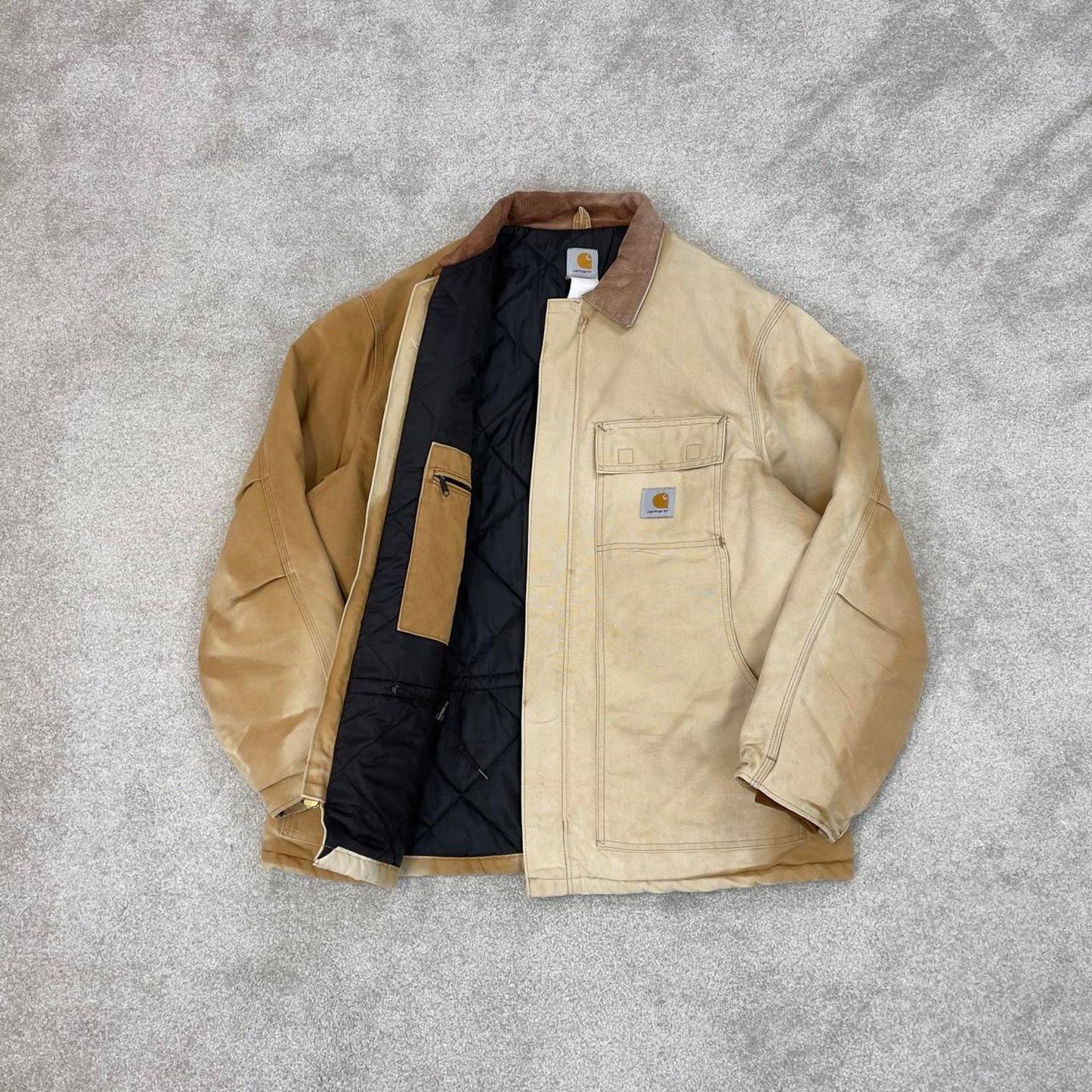 Hamilton brown Carhartt jacket XL - canvas arctic quilt lined chore coat collar
