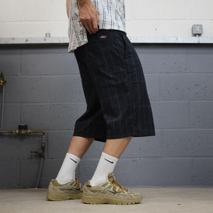 Dickies checkered chino shorts carpenter navy Chino skater / surf lightweight shorts loose festival