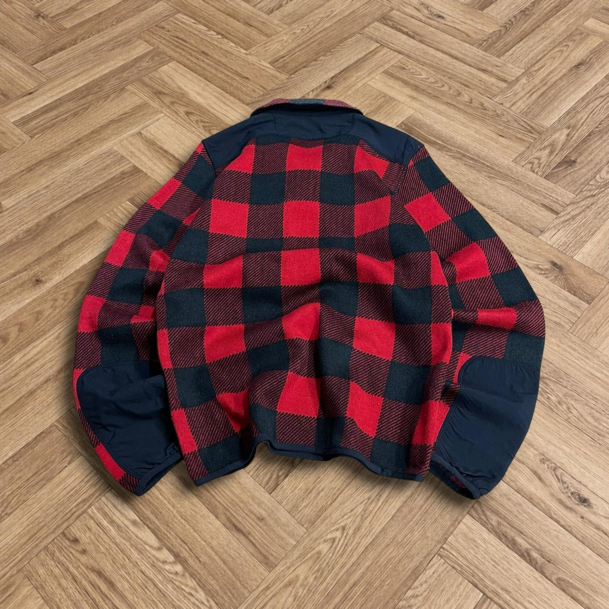 Y2K Colombia fleece checkered pattern Half zip autumn paneled check fleece
