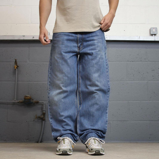 Baggy Levis 550 jeans W38 L34 blue loose 90s relaxed style skater jeans red tab logo