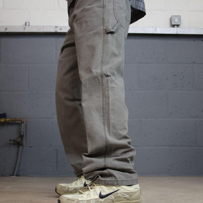 Rustler baggy carpenter jeans y2k loose fit grey 100% cotton canvas skater utility cargo pants