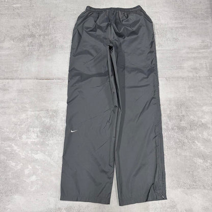 Grey Baggy Nike trackies XL loose y2k floaty leg joggers embroidered logo
