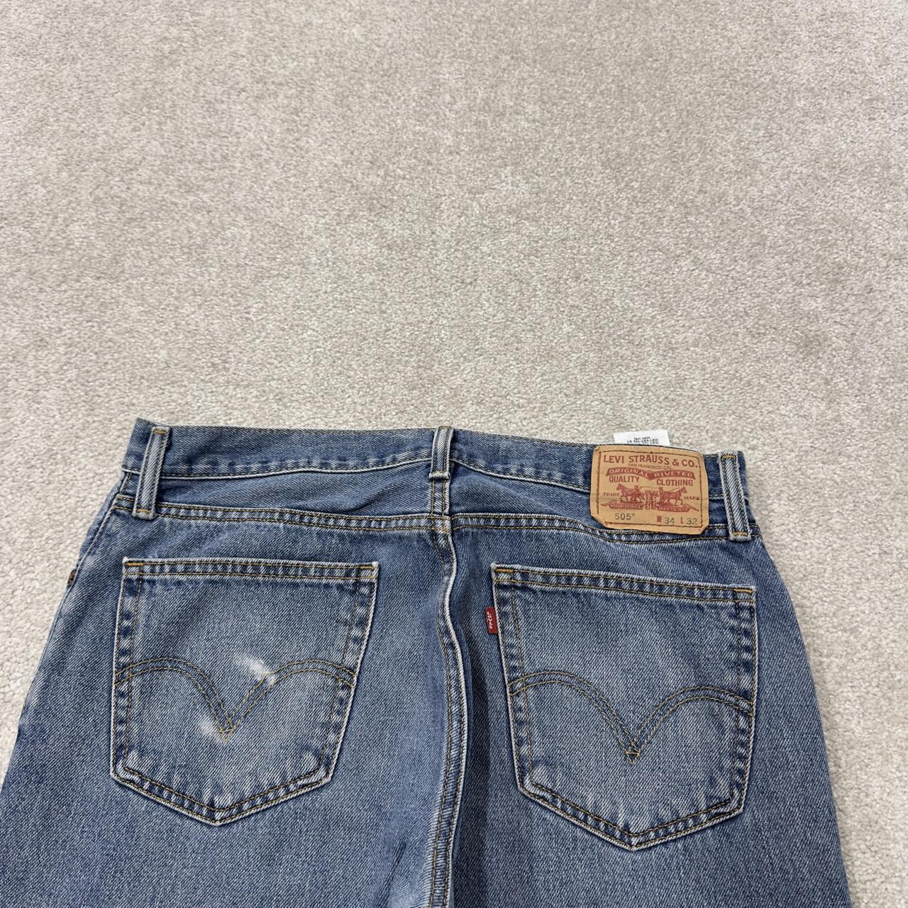 Levi’s 505 jeans y2k W34L32 blue denim Levi’s straight leg red tab logo 2000s style pants