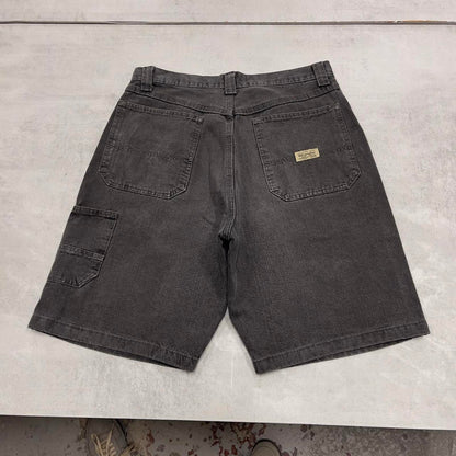 Black Wrangler carpenter jorts W31 Loose denim skate style shorts