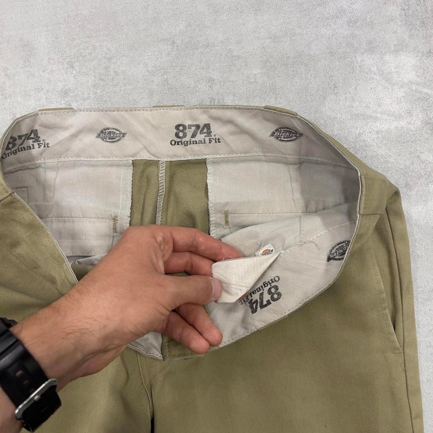 Dickies 874 Pants W32L30 khaki twill chino 90s style skater pants