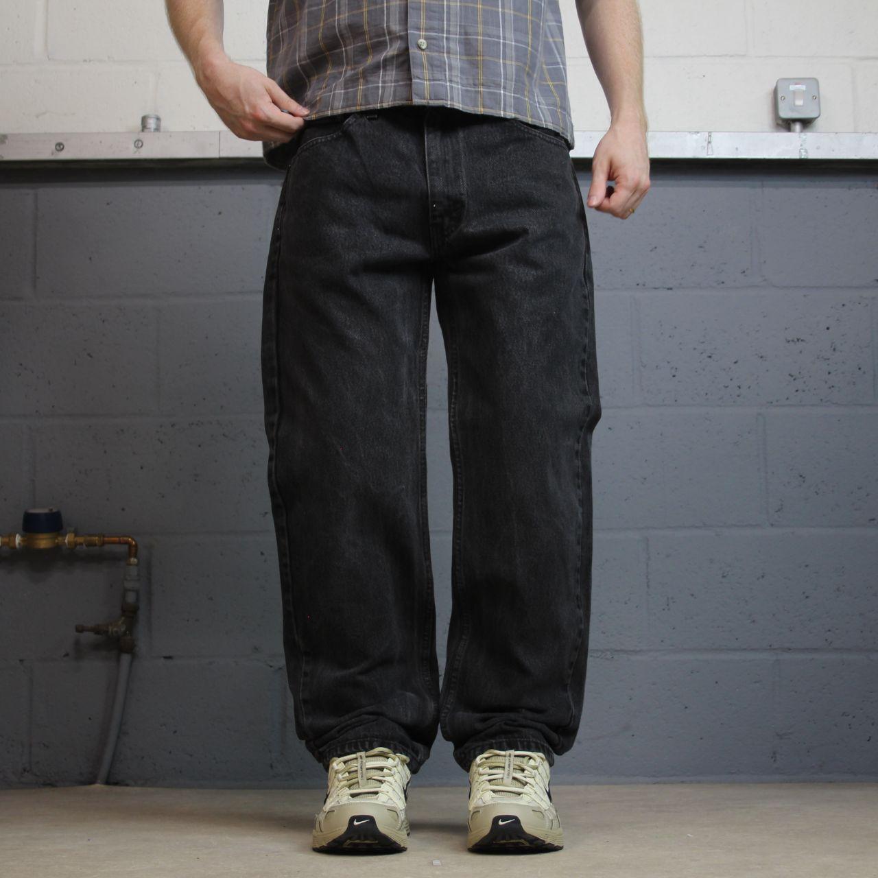 Levi’s 505 jeans y2k W36L30 black straight leg 505 pants red tab logo