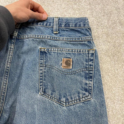 Vintage Carhartt jeans denim work pants blue 38x32 Loose relaxed fit skate style workwear pants
