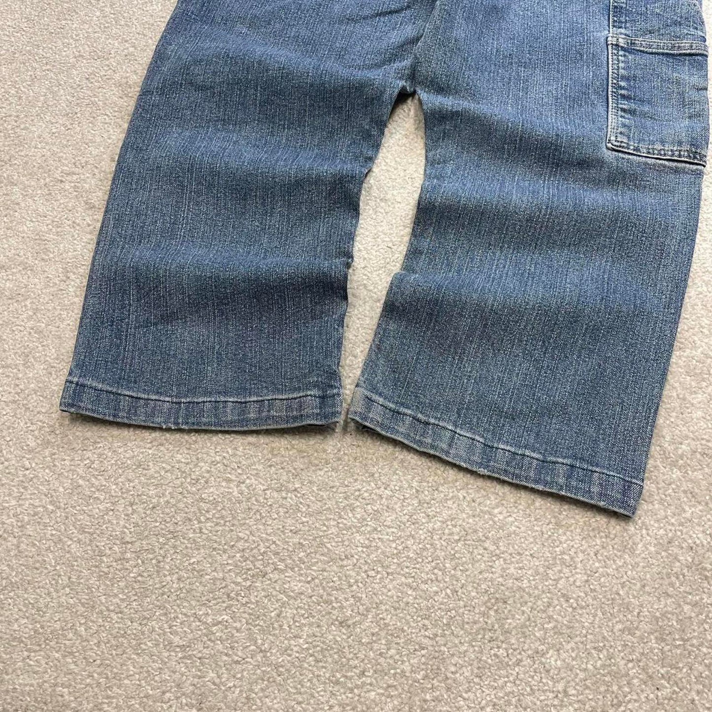 Blue Dickies carpenter jeans W36L23 loose capri 90s skater style denim work cargos