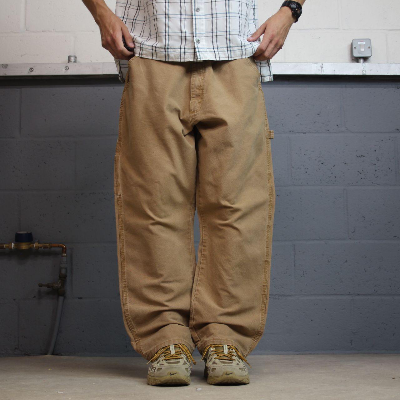 Canvas carpenter jeans y2k loose W40L30 tan brown