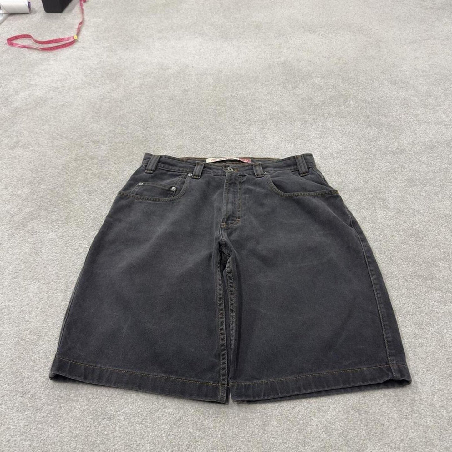 Baggy GAP Y2K Denim shorts black Loose wide leg fit skater style surf jorts