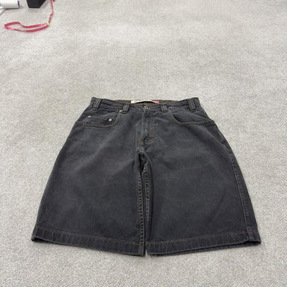 Baggy GAP Y2K Denim shorts black Loose wide leg fit skater style surf jorts