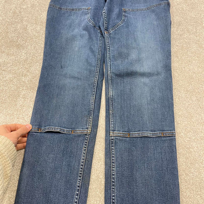 Y2K Carhartt double knee carpenter jeans women's blue relaxed fit denim skate style cargo pants