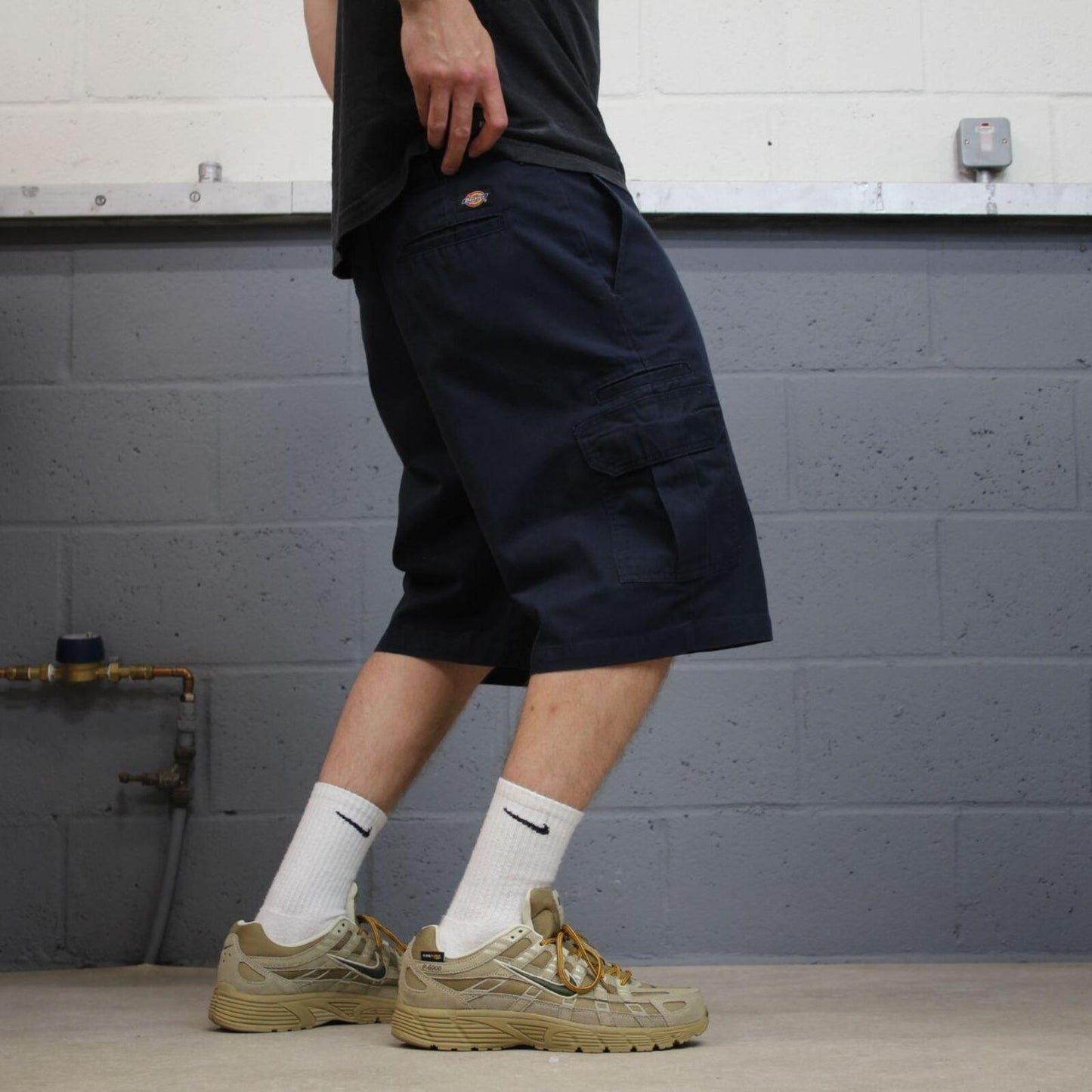 Dickies baggy cargo shorts navy Chino style skater shorts wide leg festival