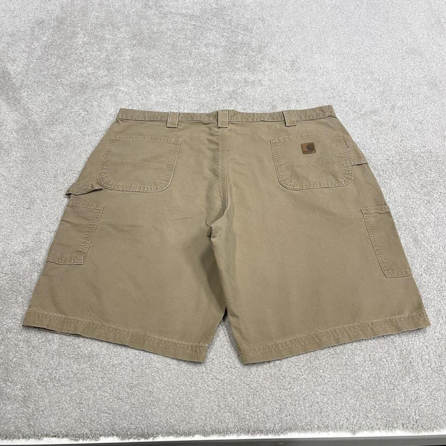 Carhartt baggy cargo shorts carpenter tan brown Floaty canvasy skater style work shorts