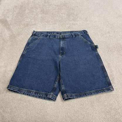 Baggy denim cargo shorts carpenter blue RK Brand loose skater style summer jorts