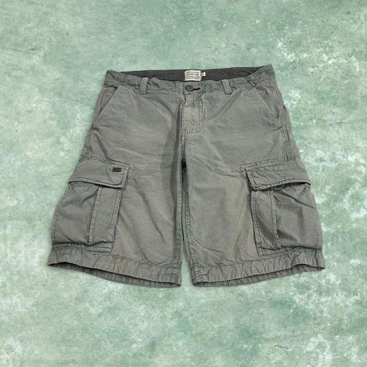 Y2k checkered cargo shorts green Lightweight check surf style summer festival shorts