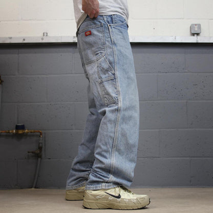 Dickies carpenter jeans loose straight blue Loose denim cargo skater style work pants