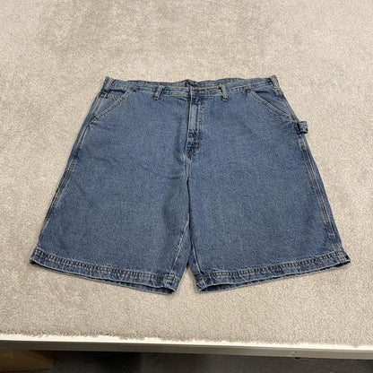 Baggy denim cargo shorts carpenter blue Rugged Wear skater style summer festival jorts