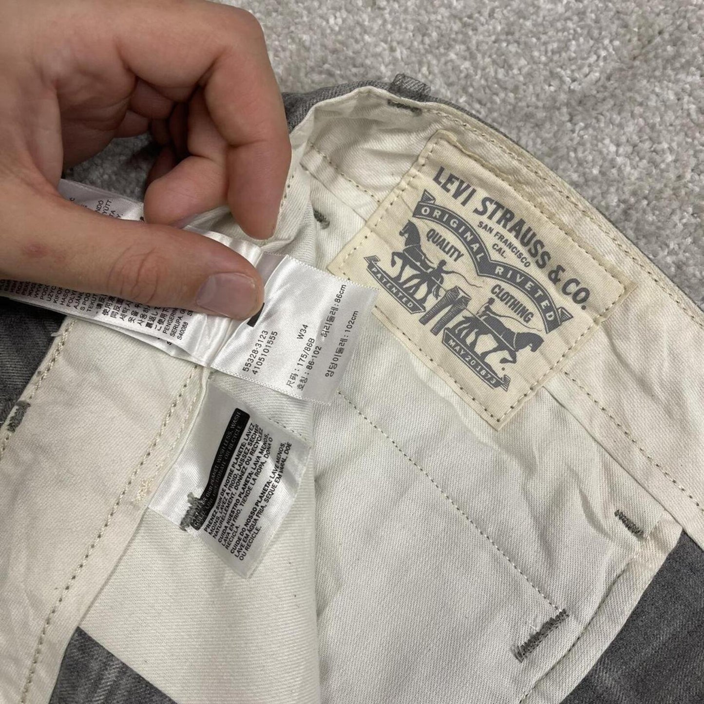 Levi's y2k checkered shorts summer grey Loose check summer festival shorts