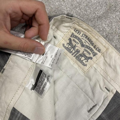 Levi's y2k checkered shorts summer grey Loose check summer festival shorts