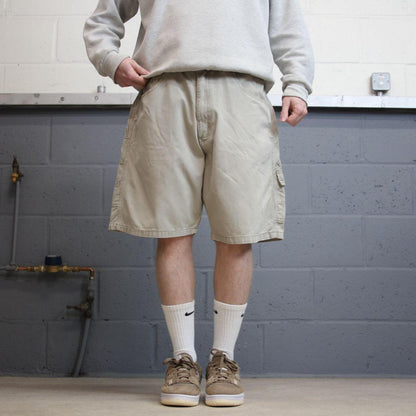 Wrangler carpenter shorts summer beige Loose 100% cotton cargo shorts summer festival