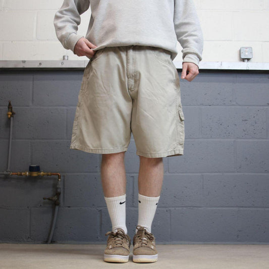 Wrangler carpenter shorts summer beige Loose 100% cotton cargo shorts summer festival