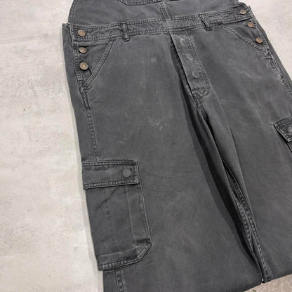 Vintage baggy black Rocky dungarees W36L32 black womens overalls