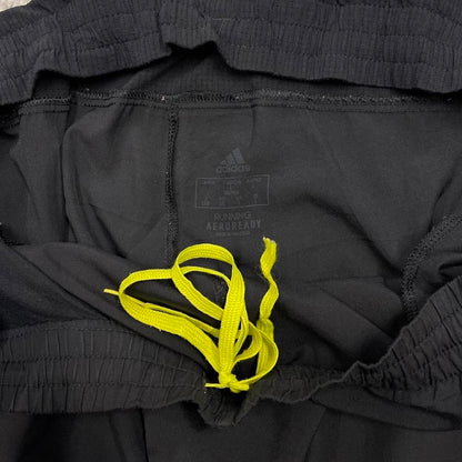 Y2k Adidas tracksuit bottoms black Drawstring waist print logo gym running track pants