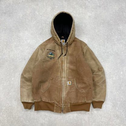Vintage hooded Carhartt active jacket Large womens canvas cotton