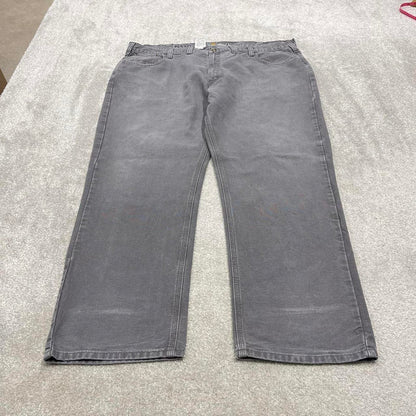 Vintage baggy Carhartt jeans 90s y2k skater style W46L30 grey relaxed fit 100% cotton canvas
